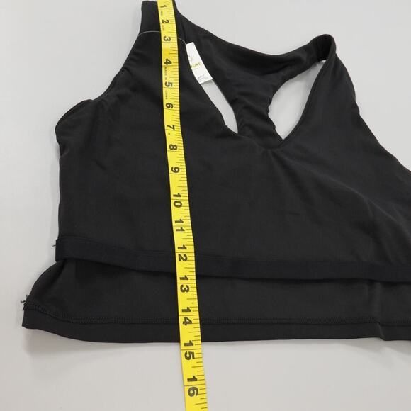 AERIE Offline Real Me Sports Bra Womens XL Black Longline Racerback Athleisure - Picture 12 of 15